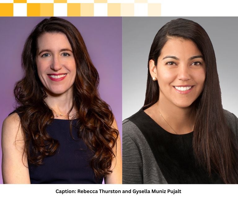 Headshots of Rebecca Thurston and Gysella Muniz Pujalt