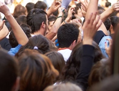 Hands being raised